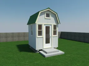 Micro Tiny House with a Loft in the Gambrel Roof - Tiny Homes DIY Plans
