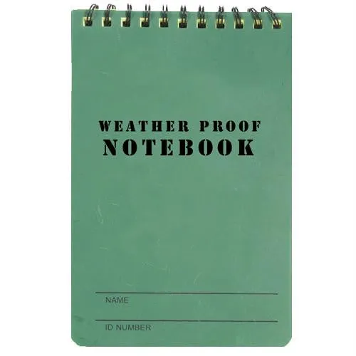 Military Style Weatherproof Notebook (4' x 6')