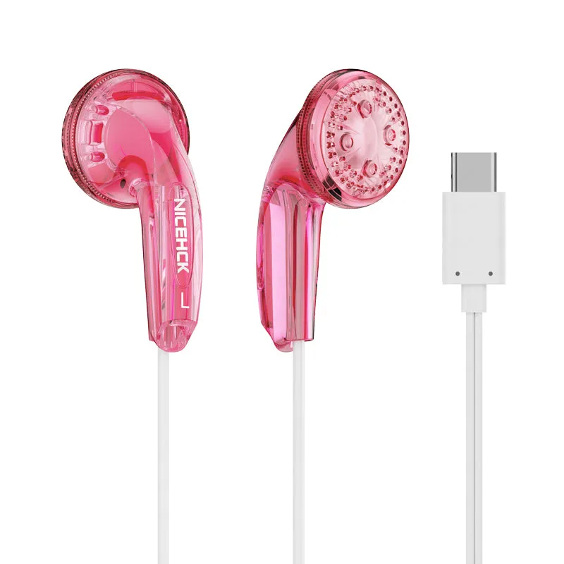 NiceHCK Traceless Wired Earbuds, Yuandao 15.4mm Dynamic Headphones HIFI Music Headset Audiophile Earphone with 3.5mm Jack/USB C  Plug