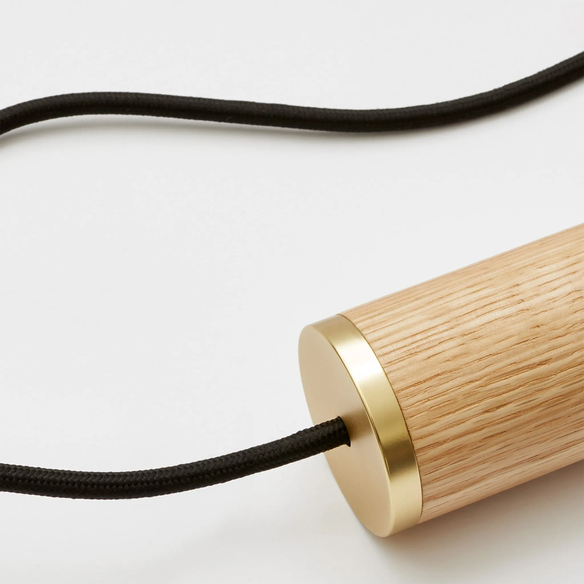 Nine Pendant in Oak   Voronoi II