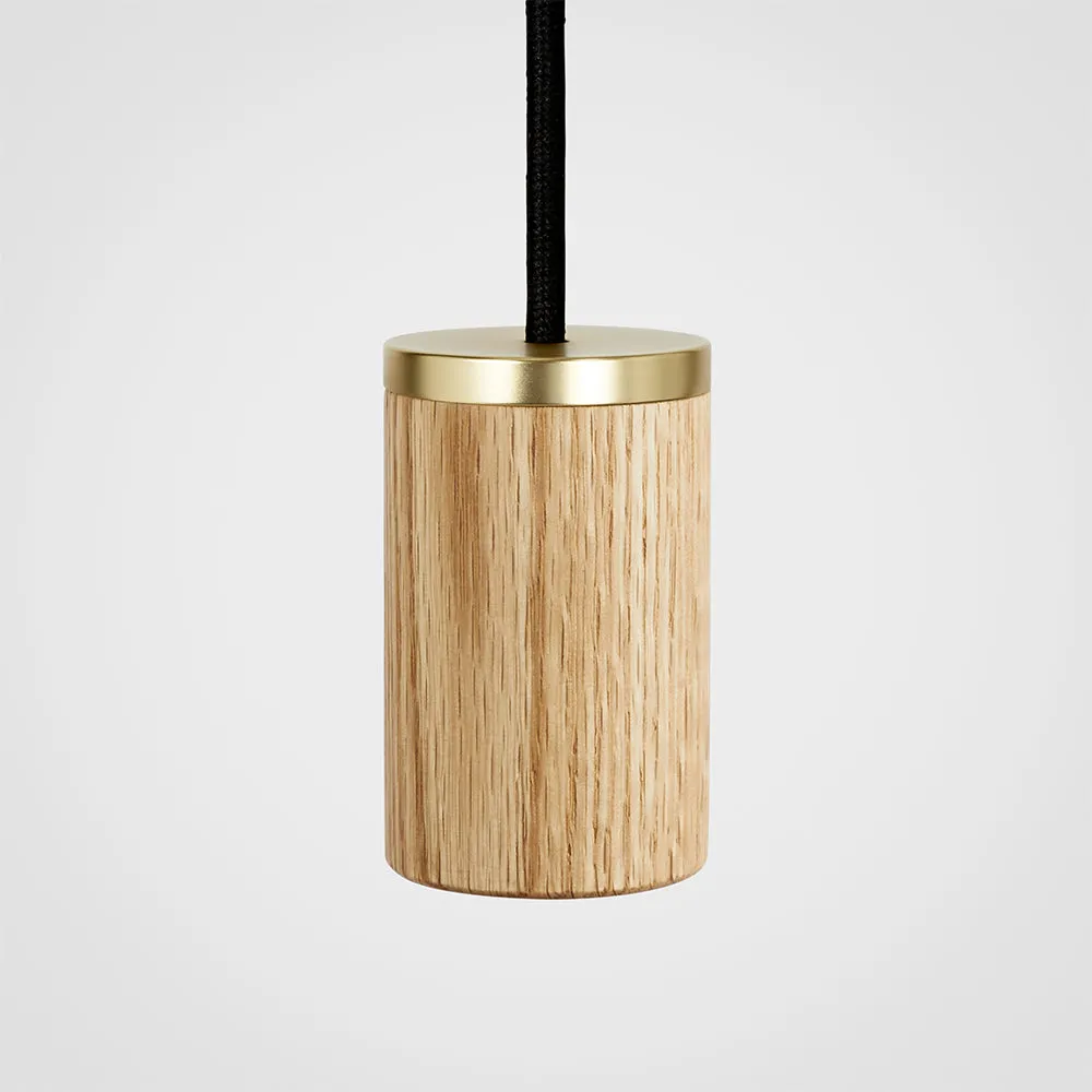 Nine Pendant in Oak   Voronoi II