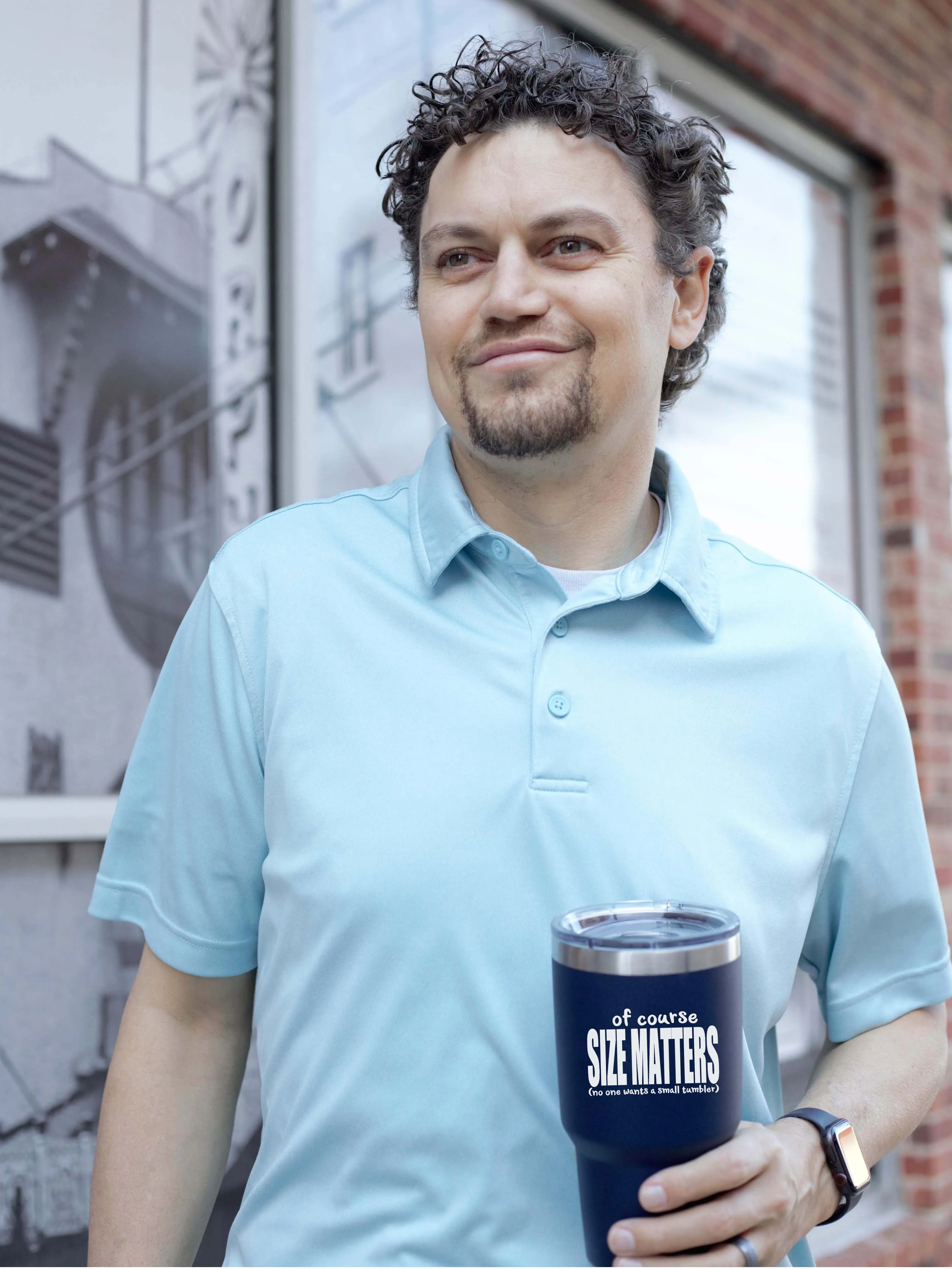 Of Course Size Matters - No One Wants a Small Tumbler 30 oz  Navy  Stainless Steel Tumbler