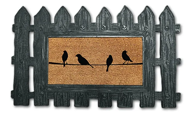 OnlyMat Fence Shape Metallic Tray mat with Removable Coir Inserts