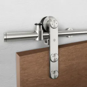 Pemko W100P/6 Polished Stainless Steel Sliding Wood Door Track System -  78.75" Length