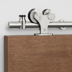 Pemko W70/6 Brushed Stainless Steel Sliding Wood Door Track System -  78.75" Length