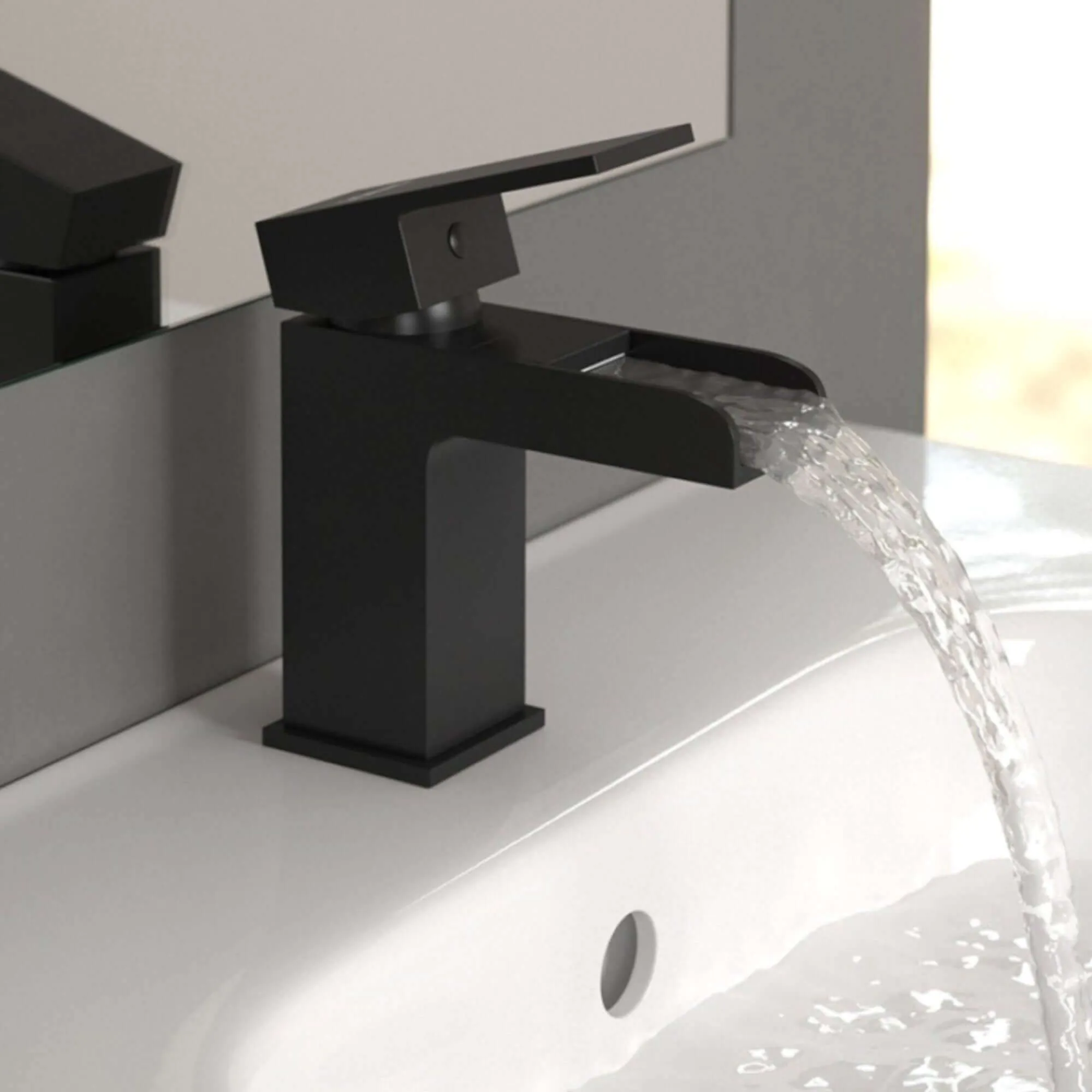 Plaza basin mixer tap - matt black