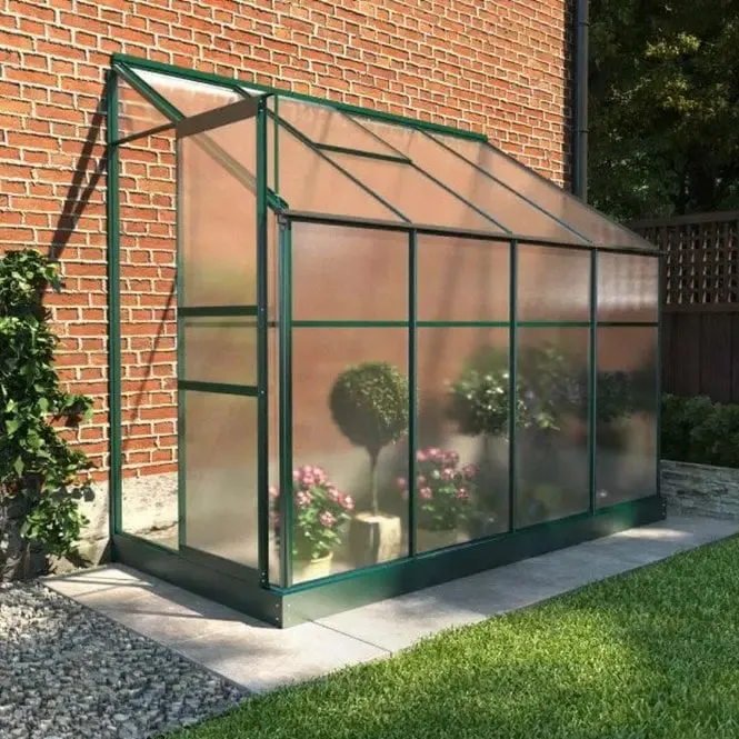Polycarbonate Lean-To Greenhouse 4' x 8'