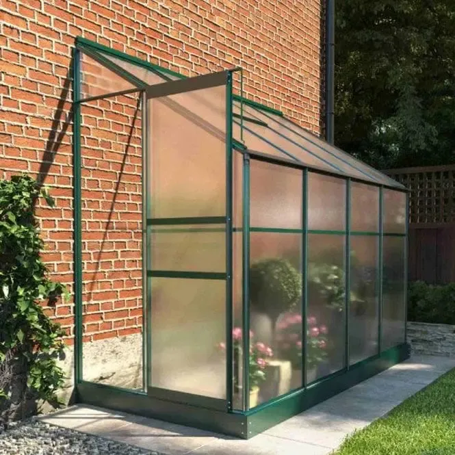 Polycarbonate Lean-To Greenhouse 4' x 8'