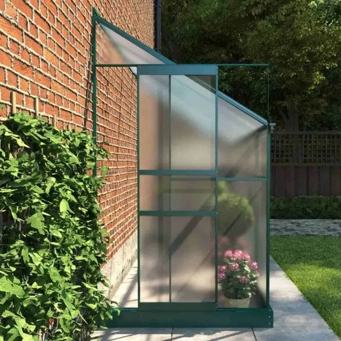 Polycarbonate Lean-To Greenhouse 4' x 8'