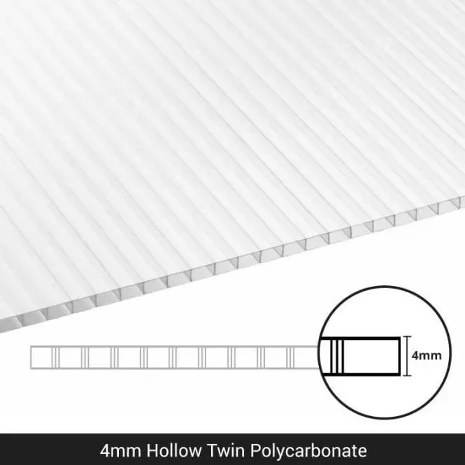 Polycarbonate Lean-To Greenhouse 4' x 8'