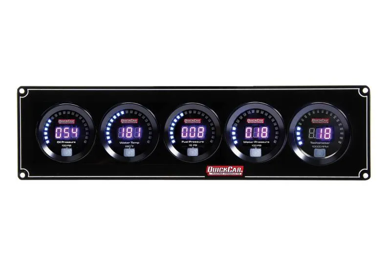 QuickCar Digital 4-1 Gauge Panel OP/WT/FP/WP w/Tach