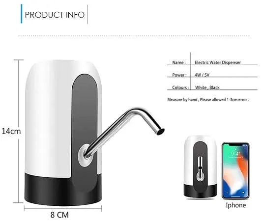 Rechargeable Wireless Auto Electric Water Pump Dispenser