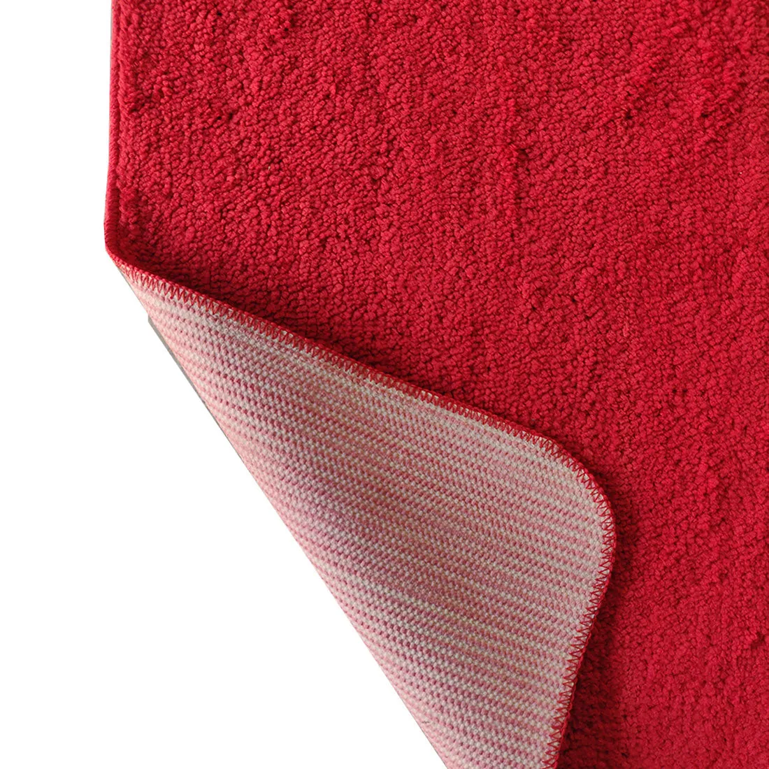 Red Anti-Slip Bath Mats - Set Of 2 (60*40cm)