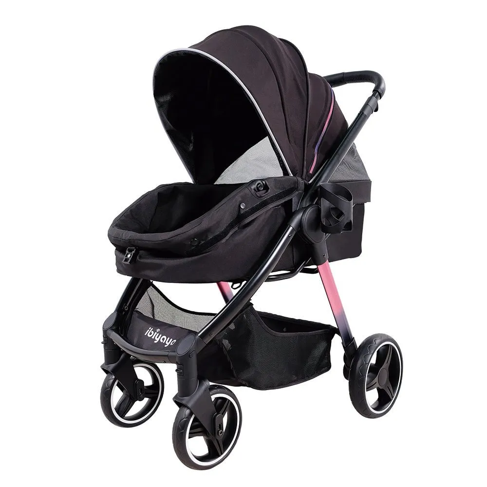 Retro Luxe Pet Stroller For Pets Up To 30kg - Prism Black