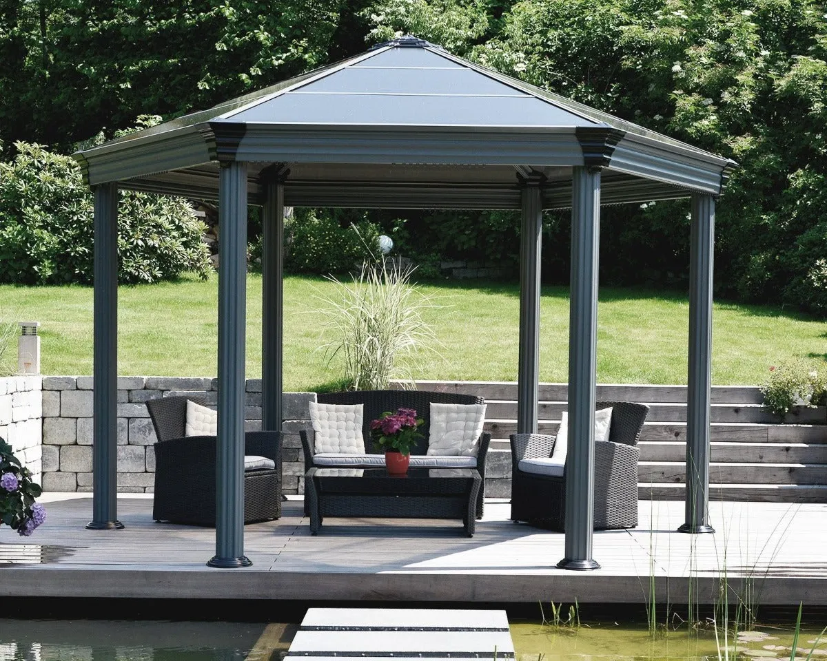 Roma™ 14 ft. x 12 ft. Hexagonal Garden Gazebo | Palram-Canopia