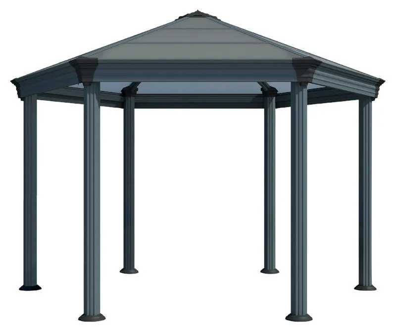 Roma™ 14 ft. x 12 ft. Hexagonal Garden Gazebo | Palram-Canopia