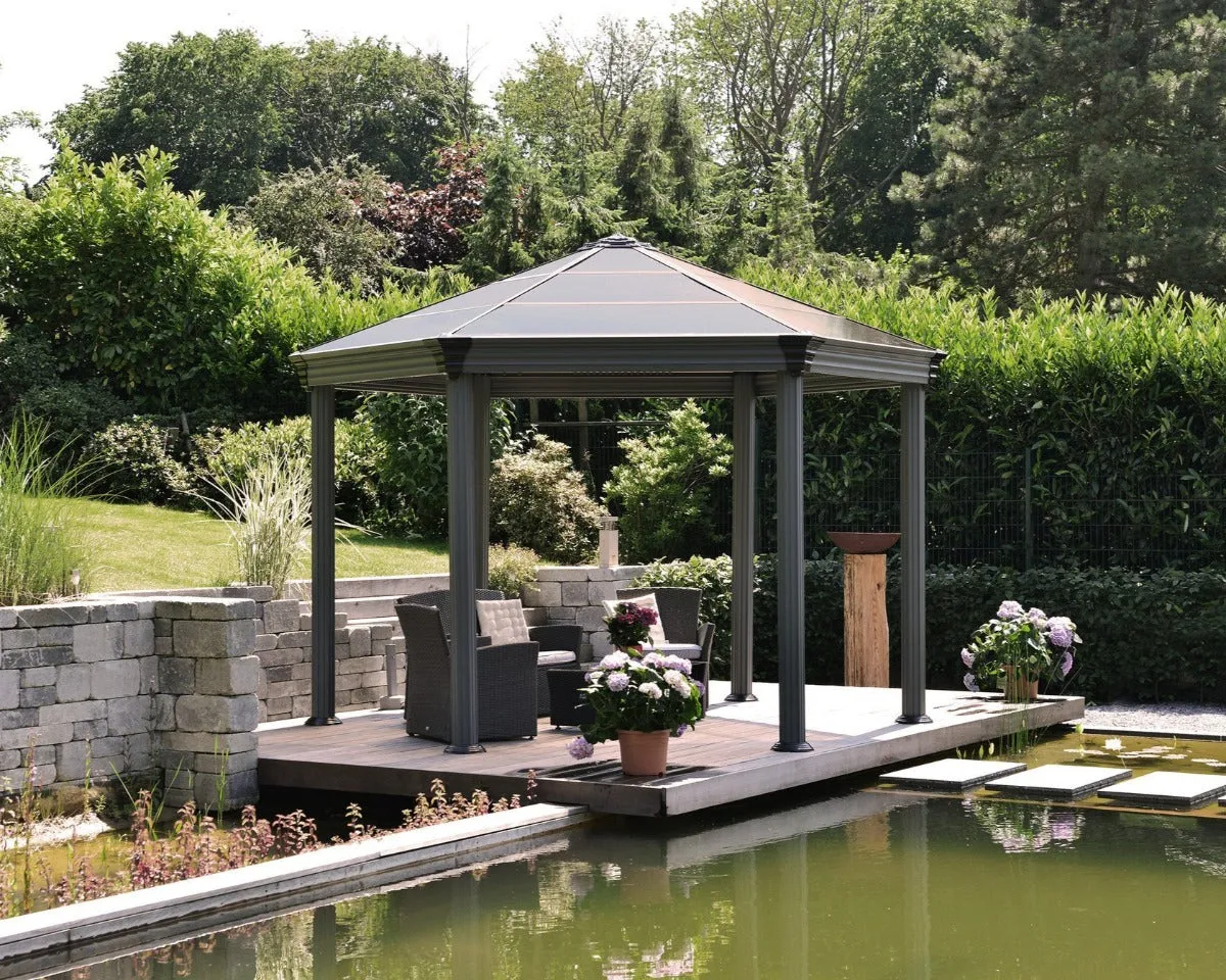 Roma™ 14 ft. x 12 ft. Hexagonal Garden Gazebo | Palram-Canopia