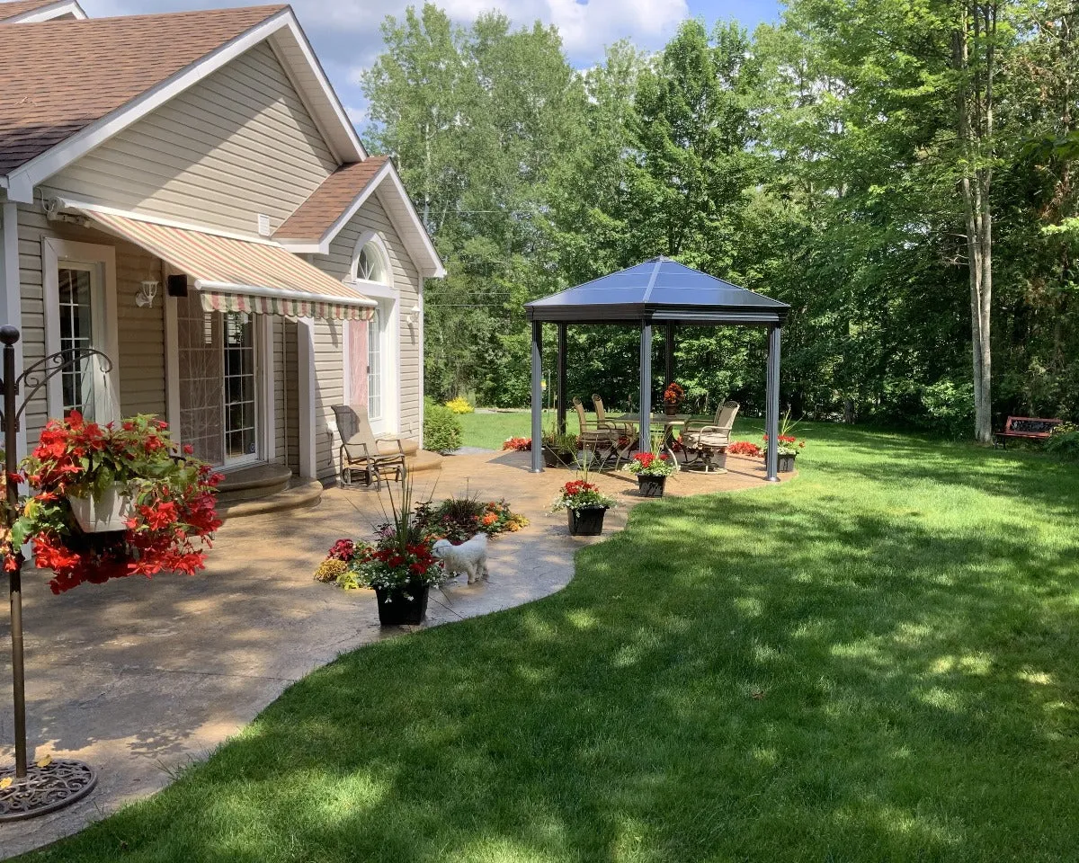 Roma™ 14 ft. x 12 ft. Hexagonal Garden Gazebo | Palram-Canopia