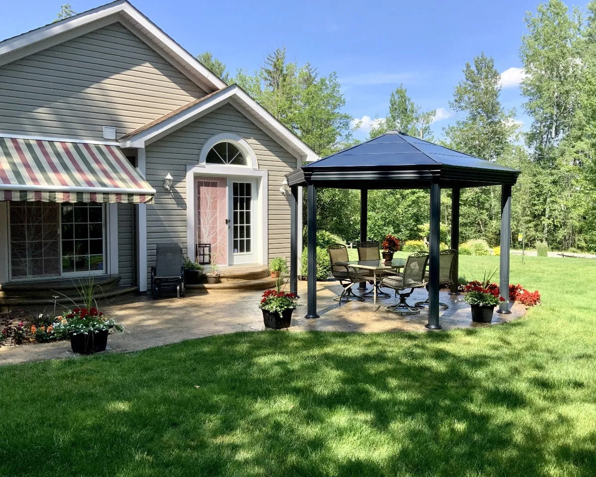 Roma™ 14 ft. x 12 ft. Hexagonal Garden Gazebo | Palram-Canopia