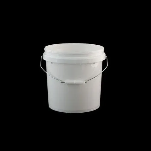Round White Pails with Handle