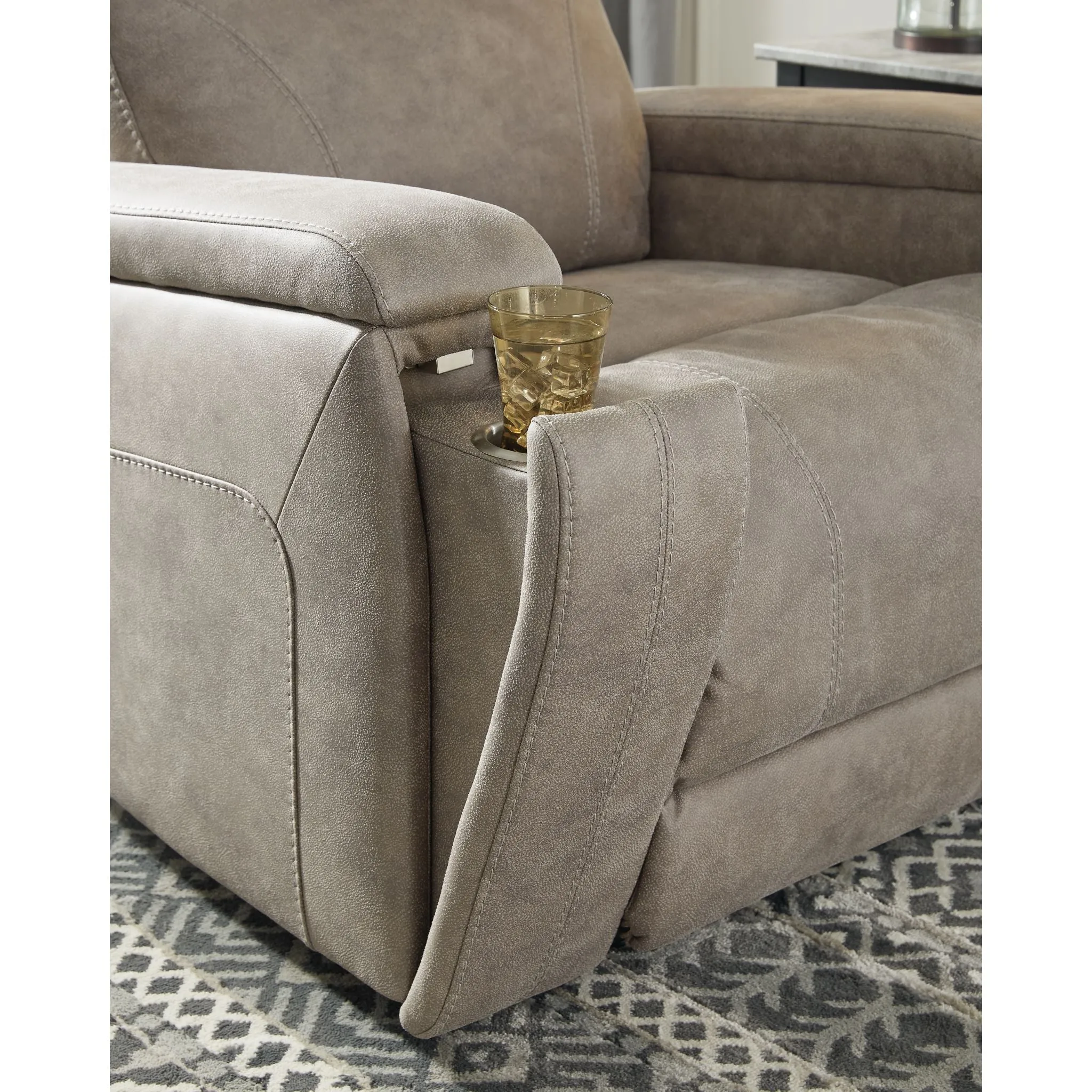 Rowlett Power Recliner - Fog