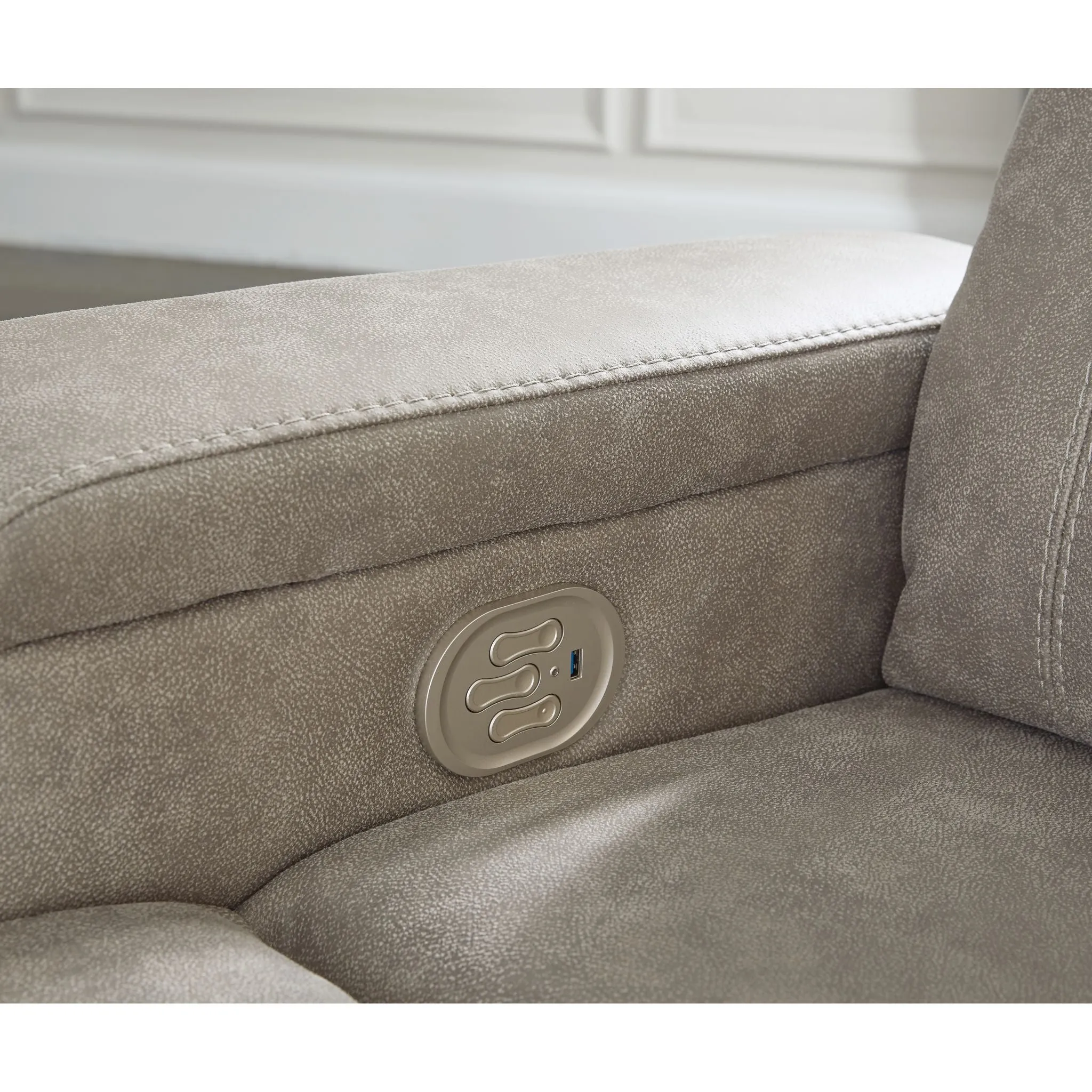 Rowlett Power Recliner - Fog