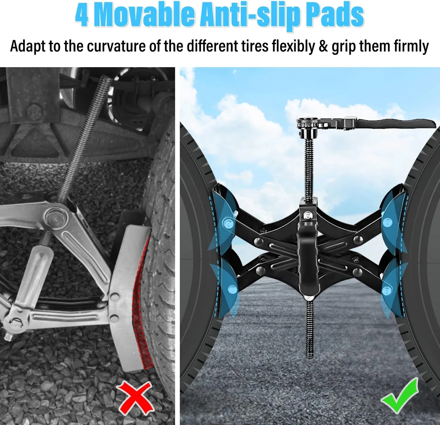 RV Wheel Chock Stabilizer