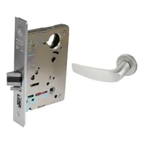 Sargent 60-8270-24V-LNB-26D Electric Mortise Lock, Fail Safe, 24V, LFIC Less Core, LN Rose, B Lever, Field Reversible, Satin Chrome