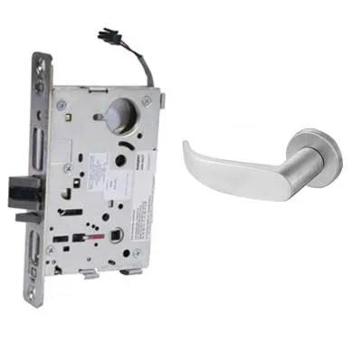 Sargent 60-RX-8270-12V-LNP-26D Electric Mortise Lock, Fail Safe, Request To Exit, 12V, LFIC Less Core, LN Rose, P Lever, Satin Chrome