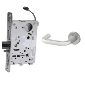 Sargent 60-RX-8271-24V-LNB-26D Electric Mortise Lock, Fail Secure, 24V, LFIC Less Core, LN Rose, B Lever, Field Reversible, Satin Chrome