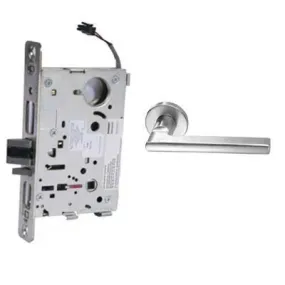 Sargent 60-RX-8271-24V-LNMD-26D Electric Mortise Lock, Fail Secure, 24V, LFIC Less Core, LN Rose, MD Lever, Field Reversible, Satin Chrome