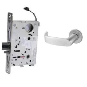 Sargent 70-8271-12V-LNL-26D Electric Mortise Lock, Fail Secure, 12V, SFIC Less Core, LN Rose, L Lever, Field Revsersible, Satin Chrome