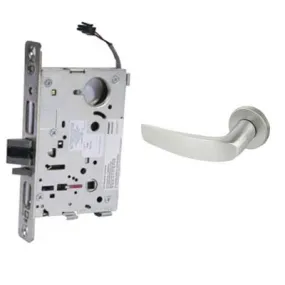 Sargent 70-RX-8270-12V-LNB-26D Electric Mortise Lock, Fail Safe, Request to Exit, 12V, SFIC Less Core, LN Rose, B Lever, Satin Chrome