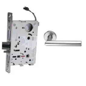 Sargent 70-RX-8271-12V-LNMI-26D Electric Mortise Lock Fail Secure, 12V, SFIC Less Core, LN Rose, MI Lever, Field Reversible, Satin Chrome