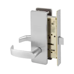 Sargent 8215-LSL-US26D Passage or Closet Mortise Lock, L-Lever, LS-Escutcheon, Field Reversible, ASA Strike, Grade 1, Satin Chrome