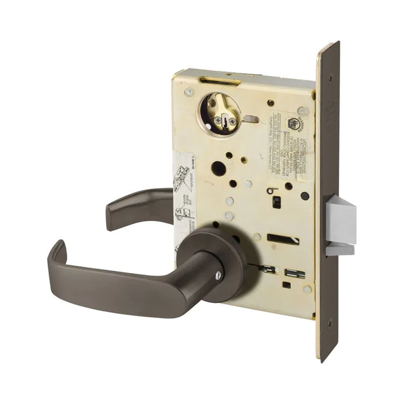 Sargent 8265-LNL Privacy Bedroom or Bath Mortise Lock, L - Lever, LN - Rose, Field Reversible, Grade 1