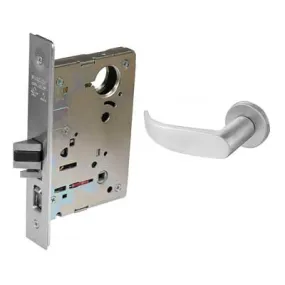 Sargent 8270-24V-LNP-26D Electric Mortise Lock, Fail Safe, 24V, LA Keyway, LN Rose, P Lever, Field Reversible, Satin Chrome