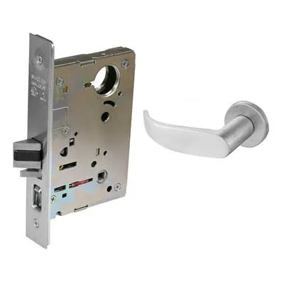 Sargent 8270-24V-LNP-26D Electric Mortise Lock, Fail Safe, 24V, LA Keyway, LN Rose, P Lever, Field Reversible, Satin Chrome