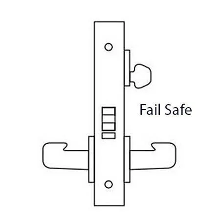 Sargent 8271-12V-LNMI-26D Electric Mortise Lock, Fail Secure, 12V, LA Keyway, LN Rose, MI Lever, Field Reversible, Satin Chrome