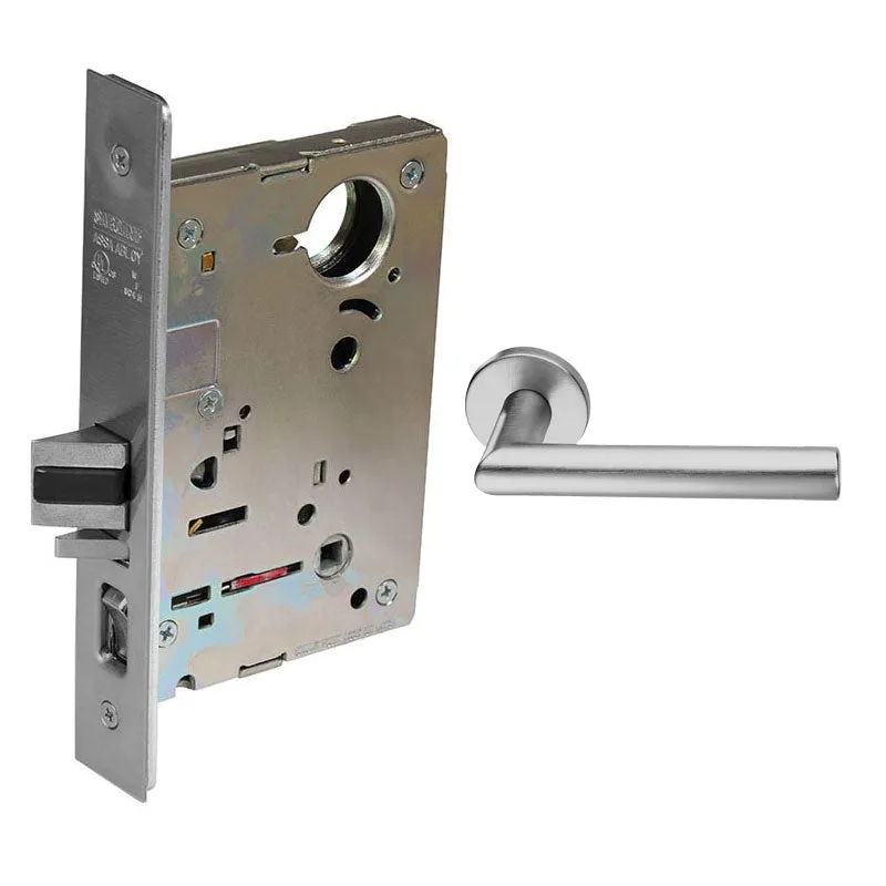 Sargent LC-8204-LNMI Storeroom or Closet Mortise Lock, MI - Lever, LN - Rose, Field Reversible, Less Cylinder