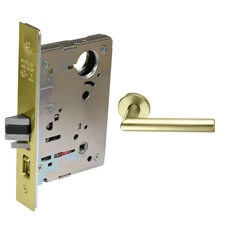 Sargent LC-8204-LNMI Storeroom or Closet Mortise Lock, MI - Lever, LN - Rose, Field Reversible, Less Cylinder