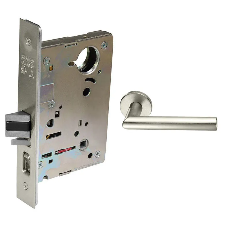 Sargent LC-8204-LNMI Storeroom or Closet Mortise Lock, MI - Lever, LN - Rose, Field Reversible, Less Cylinder