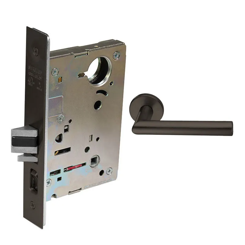 Sargent LC-8204-LNMI Storeroom or Closet Mortise Lock, MI - Lever, LN - Rose, Field Reversible, Less Cylinder