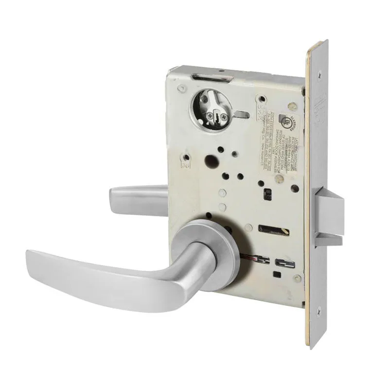 Sargent LC-8225-LNB Dormitory or Exit Mortise Lock, B - Lever, LN - Rose, Field Reversible, Less Cylinder