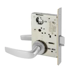 Sargent LC-8225-LNB Dormitory or Exit Mortise Lock, B - Lever, LN - Rose, Field Reversible, Less Cylinder