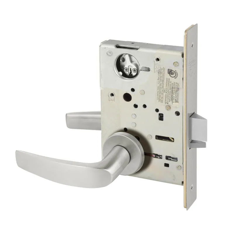 Sargent LC-8225-LNB Dormitory or Exit Mortise Lock, B - Lever, LN - Rose, Field Reversible, Less Cylinder