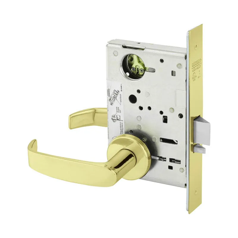 Sargent LC-8225-LNL Dormitory or Exit Mortise Lock, L - Lever, LN - Rose, Field Reversible, Less Cylinder
