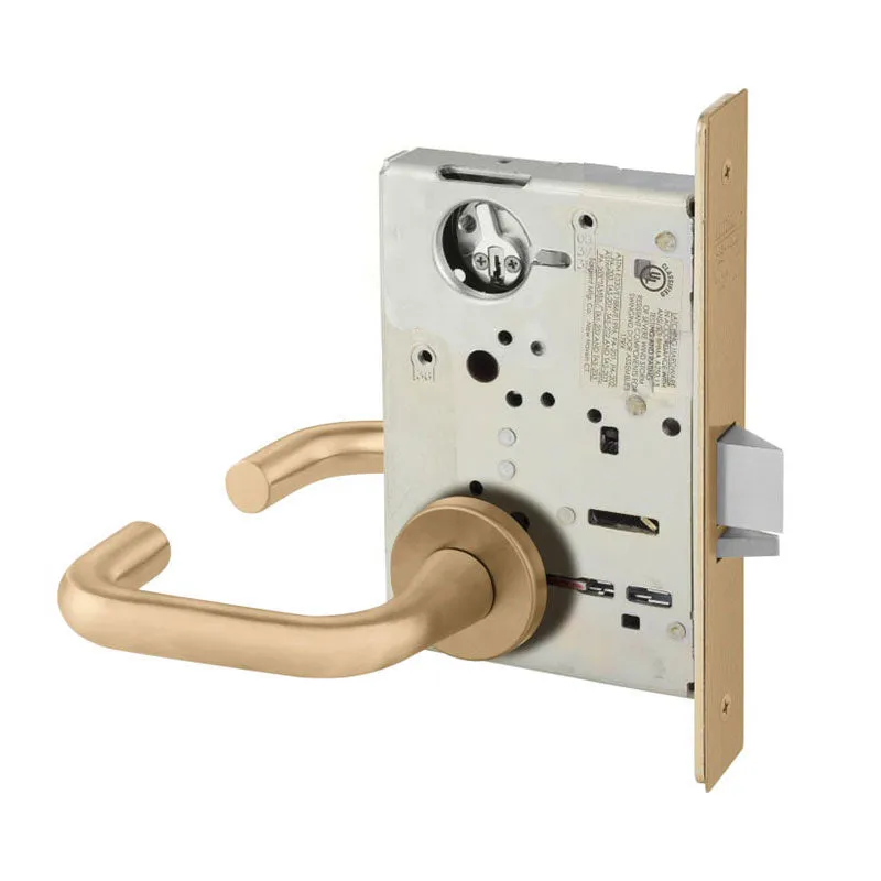 Sargent LC-8251-LNJ Storeroom Deadbolt Mortise Lock, J - Lever, LN - Rose, Field Reversible, Less Cylinder