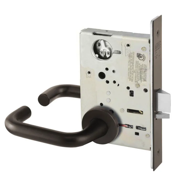 Sargent LC-8251-LNJ Storeroom Deadbolt Mortise Lock, J - Lever, LN - Rose, Field Reversible, Less Cylinder