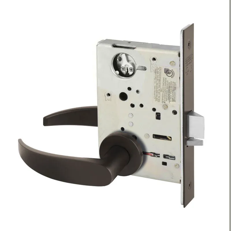 Sargent LC-8251-LNP Storeroom Deadbolt Mortise Lock, P - Lever, LN - Rose, Field Reversible, Less Cylinder